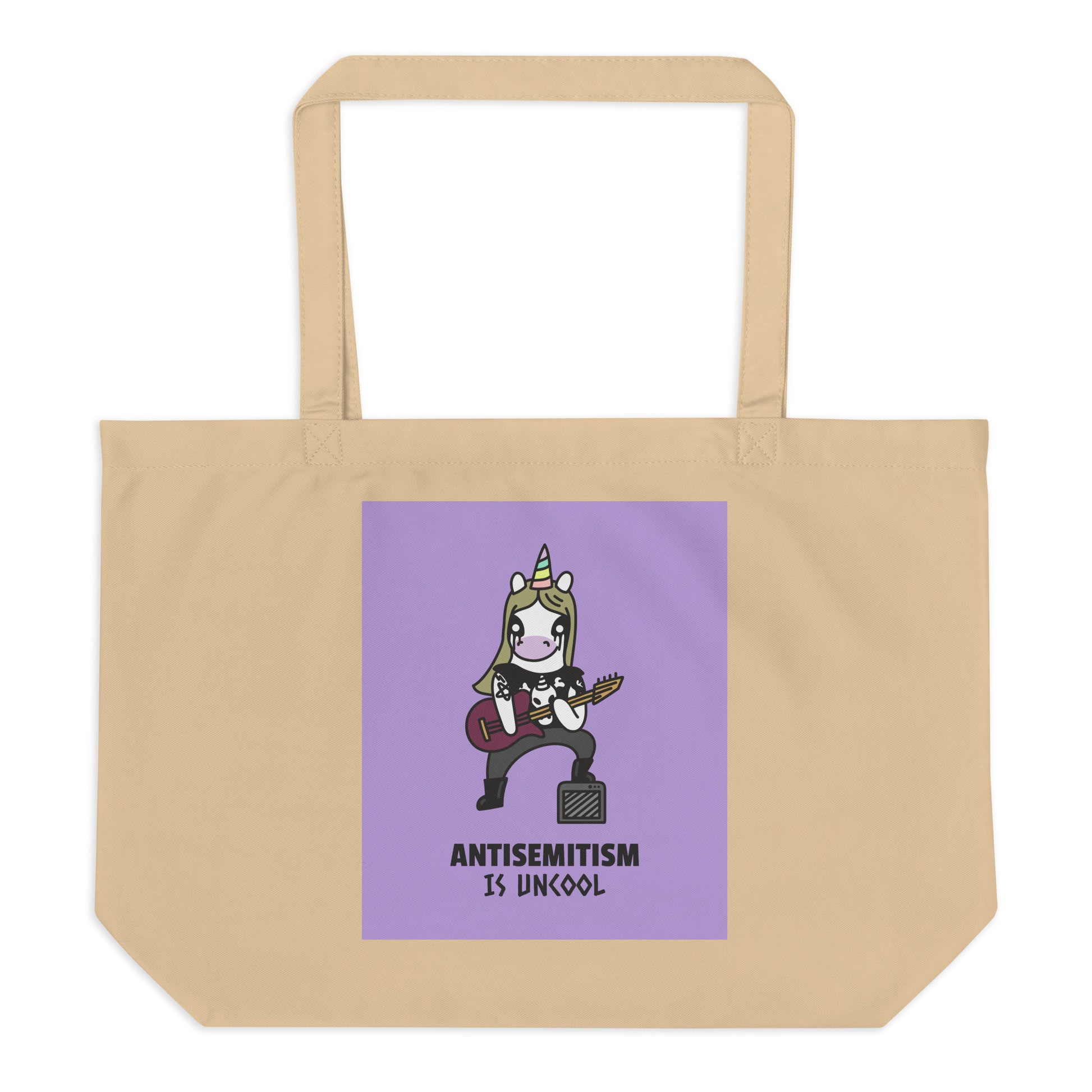 Unicorn Antisemitism Is Uncool | Large Organic Tote Bag