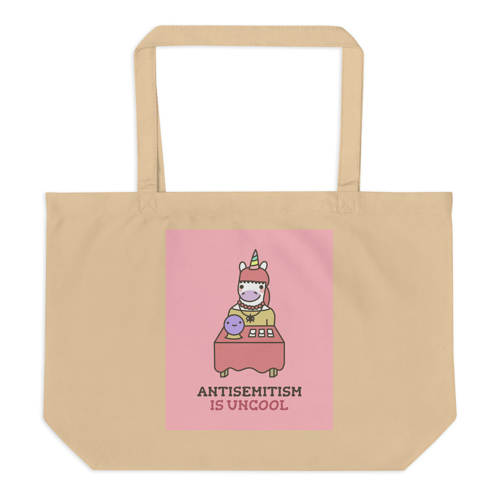 Unicorn Antisemitism Is Uncool | Large Organic Tote Bag