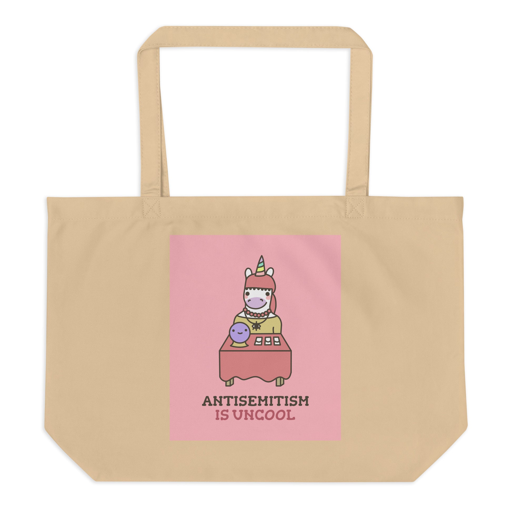 Unicorn Antisemitism Is Uncool | Large Organic Tote Bag