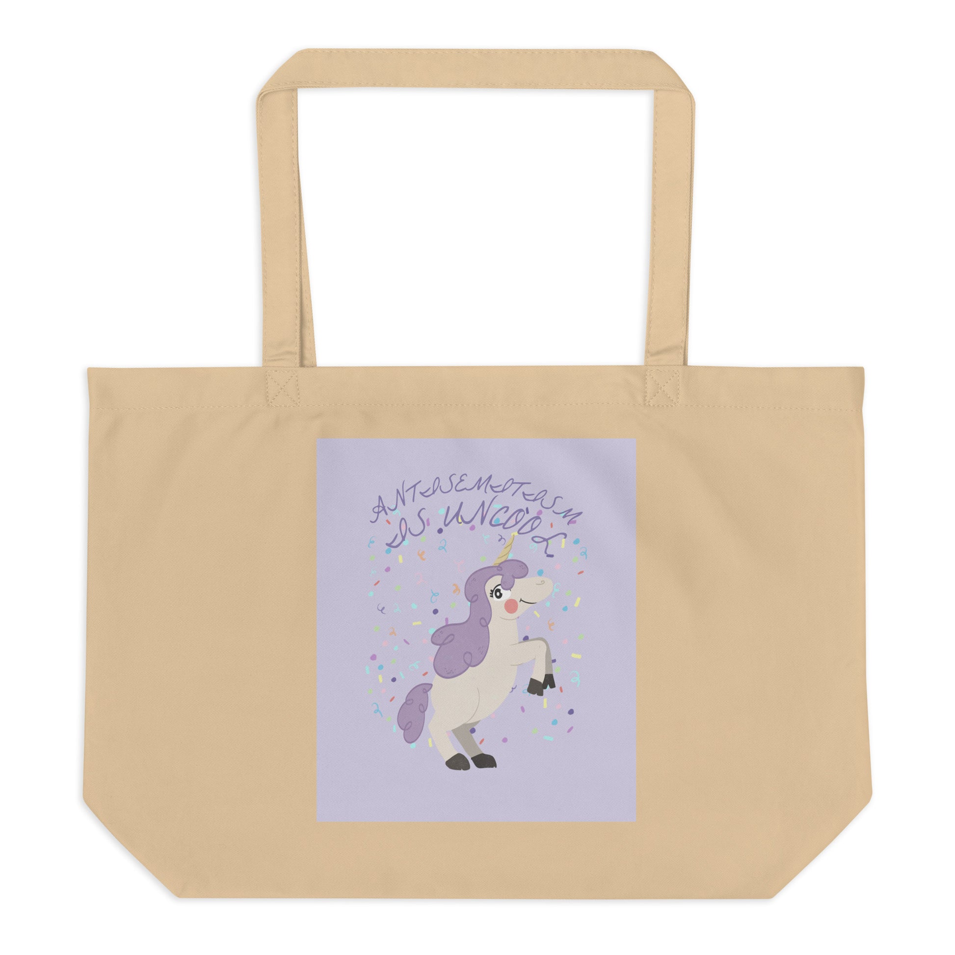 Unicorn Antisemitism Is Uncool | Large Organic Tote Bag