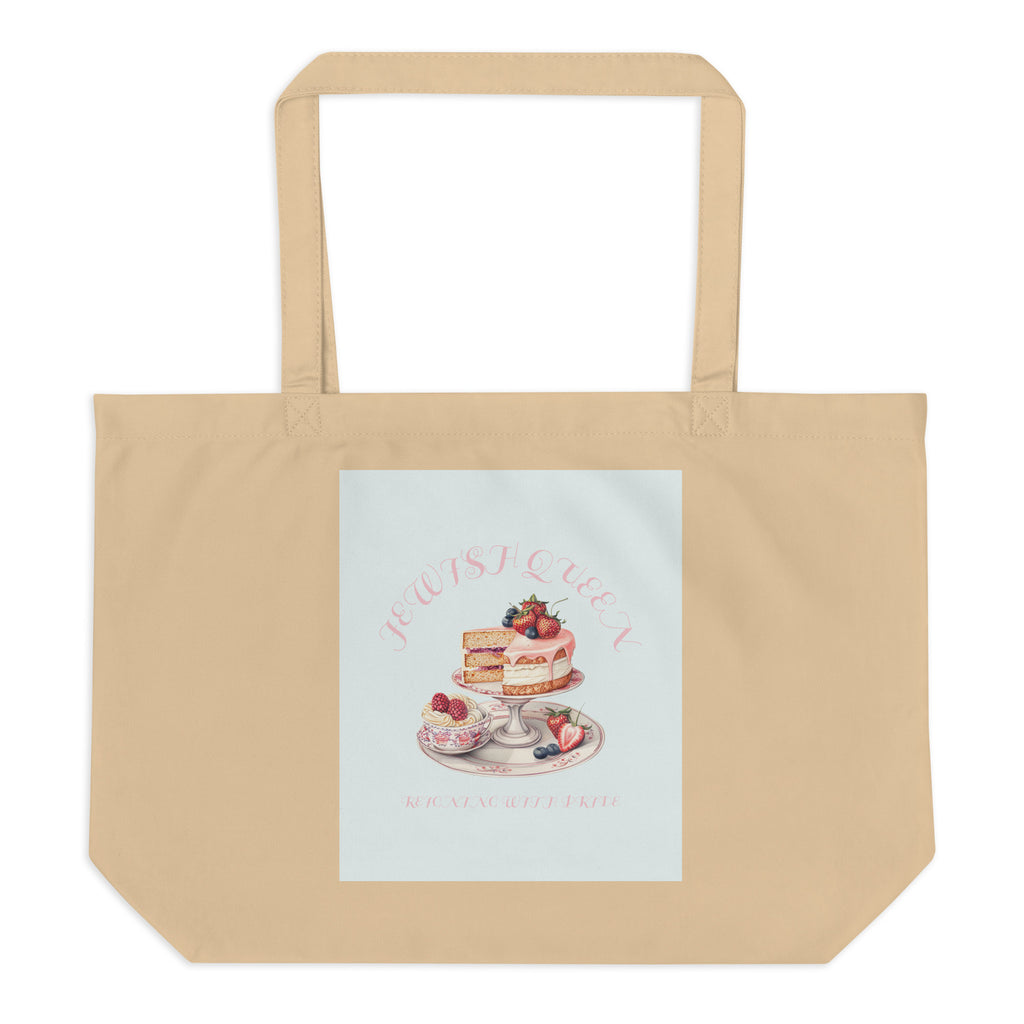 Jewish Queen | Large Organic Tote Bag