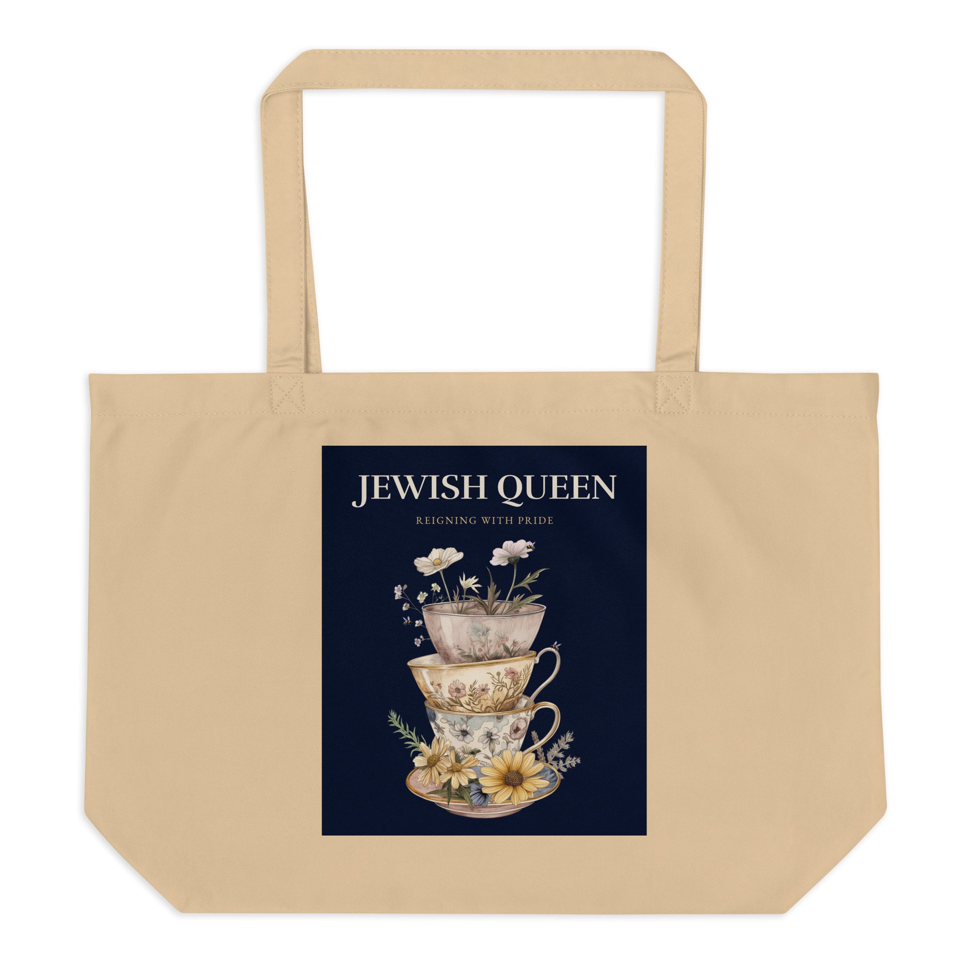 Jewish Queen | Large Organic Tote Bag