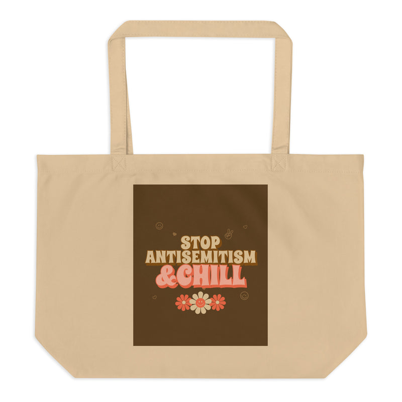 Chill Retro | Antisemitism | Large Organic Tote Bag