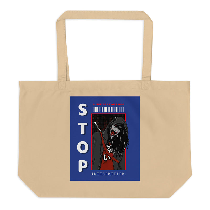 Monsters Can't Hide | Large Organic Tote Bag