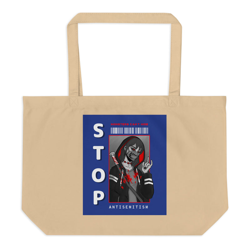 Monsters Can't Hide | Large Organic Tote Bag