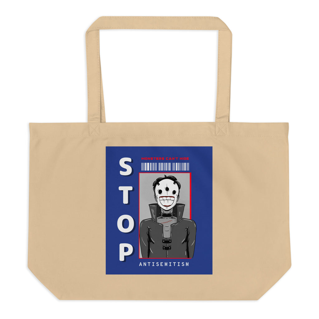 Monsters Can't Hide | Large Organic Tote Bag