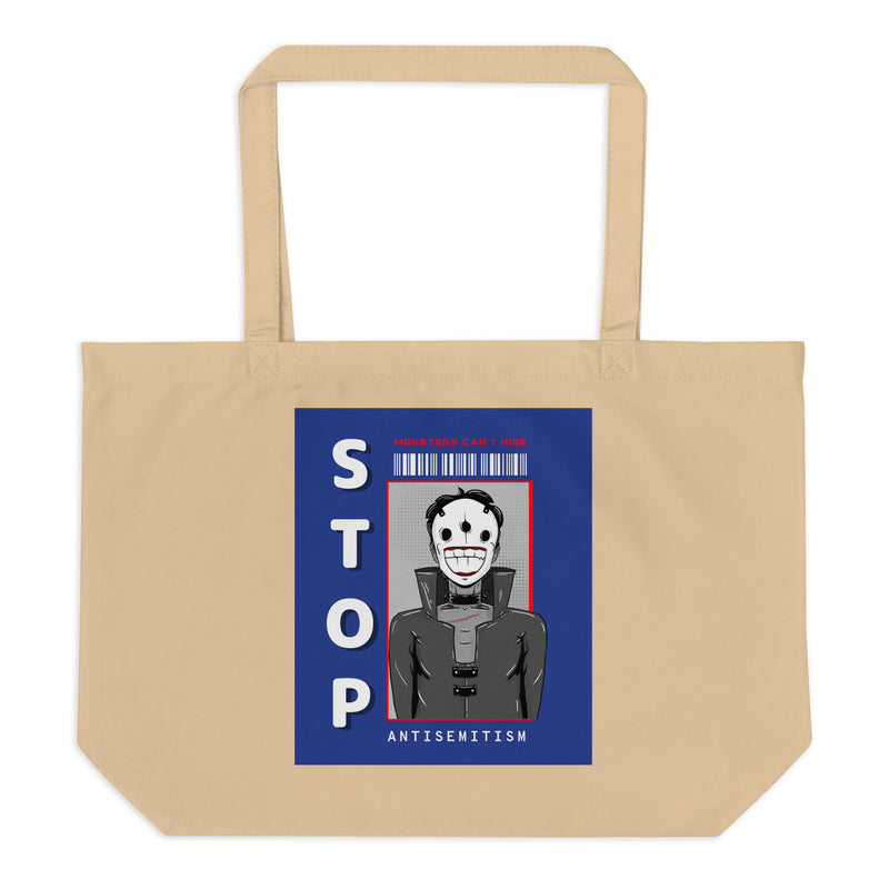 Monsters Can't Hide | Large Organic Tote Bag