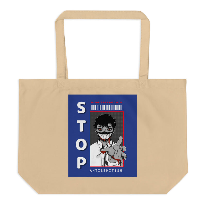 Monsters Can't Hide | Large Organic Tote Bag