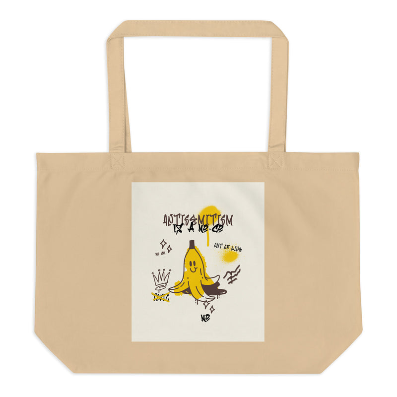 No Go Graffiti Doodle | Antisemitism | Large Organic Tote Bag