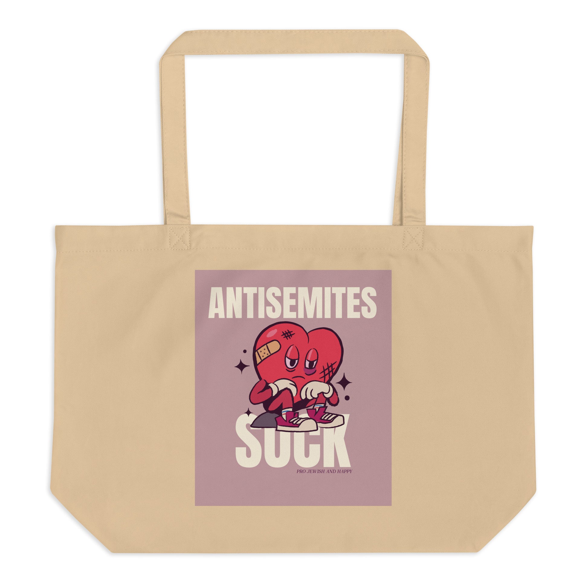 Antisemites Suck | Large Organic Tote Bag Jouparty
