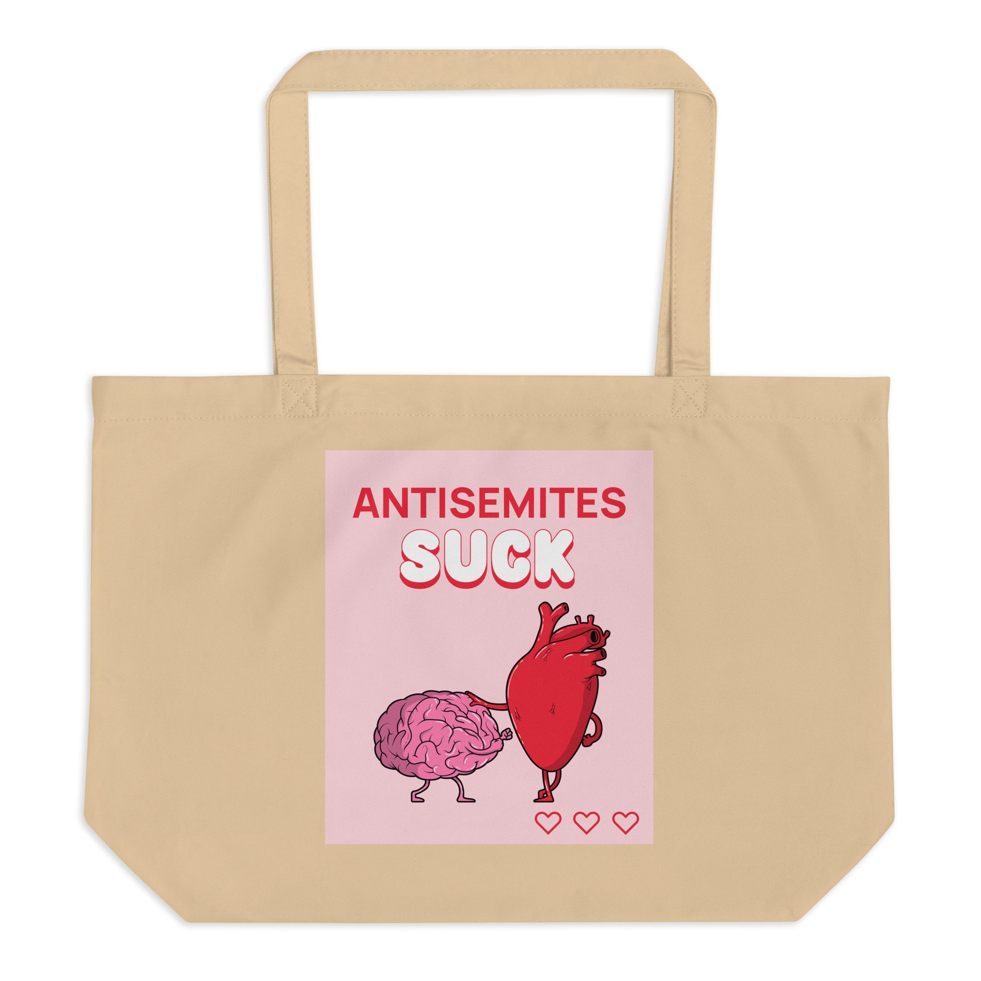 Antisemites Suck | Large Organic Tote Bag Jouparty