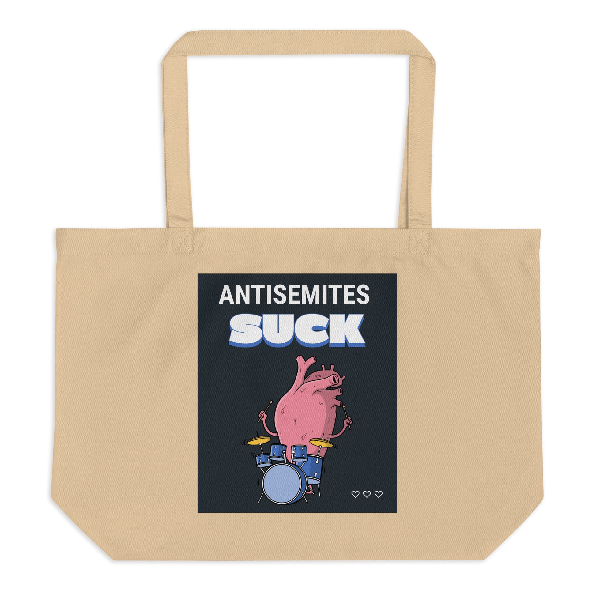 Antisemites Suck | Large Organic Tote Bag Jouparty