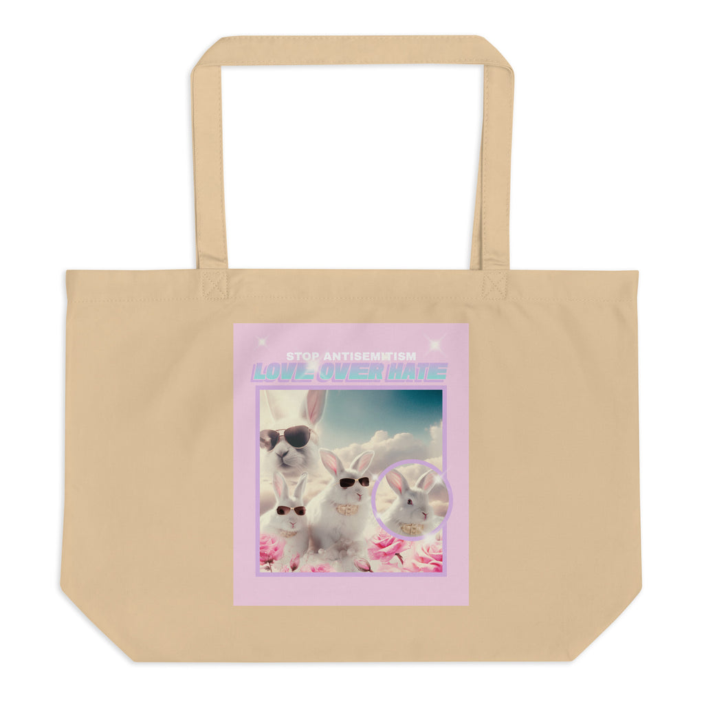 Funny Animals | Antisemitism | Large Organic Tote Bag Jouparty