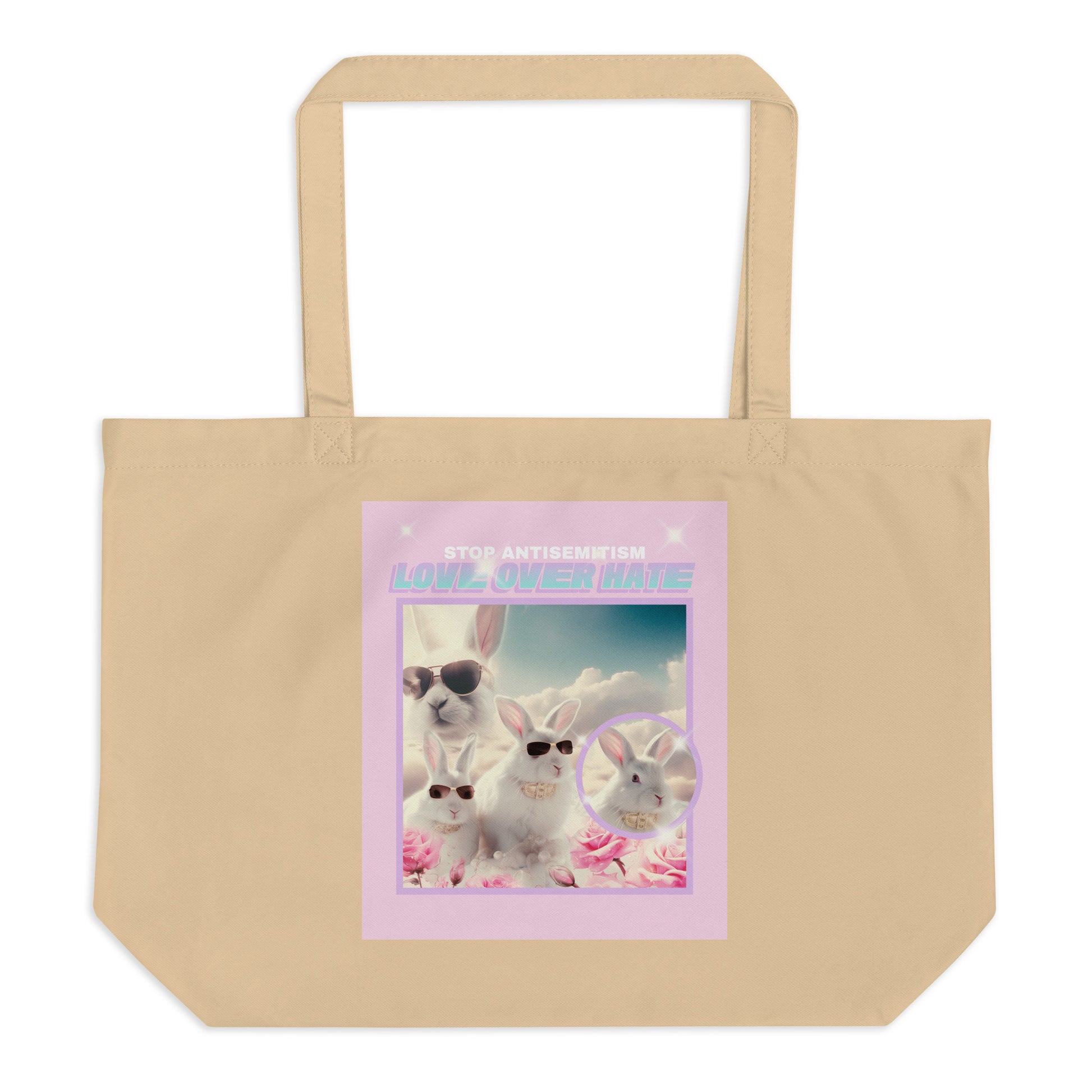 Funny Animals | Antisemitism | Large Organic Tote Bag Jouparty
