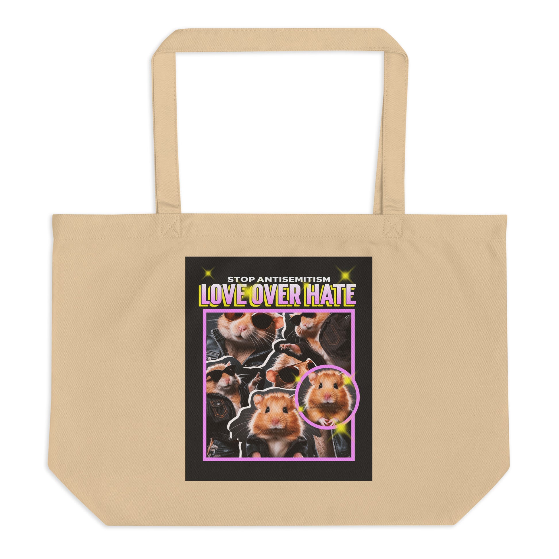 Funny Animals | Antisemitism | Large Organic Tote Bag Jouparty
