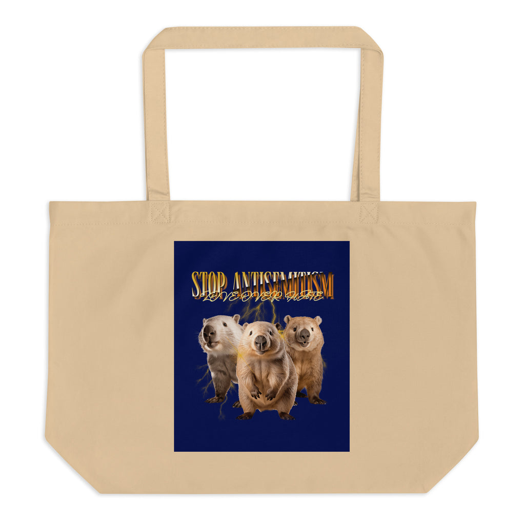 Funny Animals | Antisemitism | Large Organic Tote Bag Jouparty