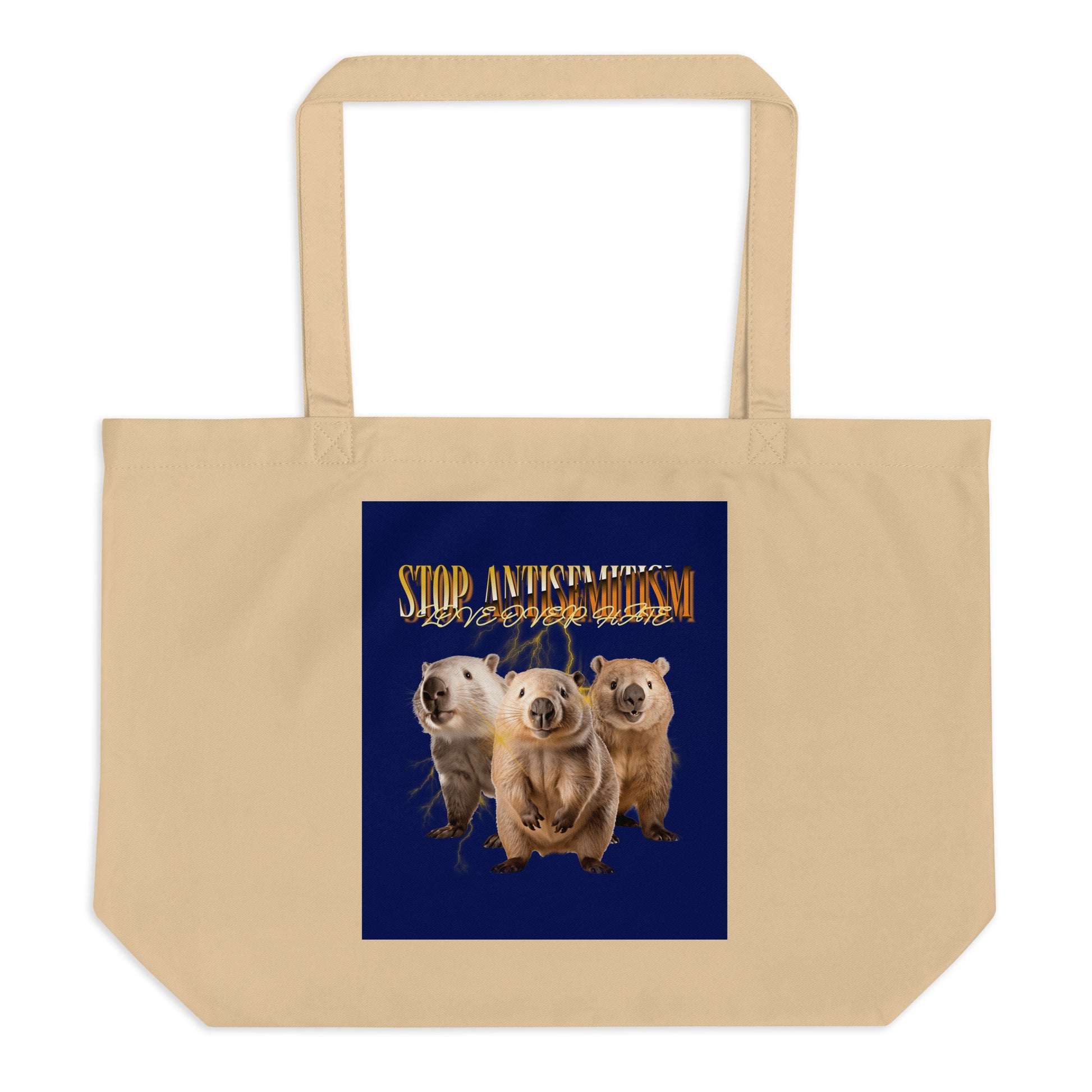 Funny Animals | Antisemitism | Large Organic Tote Bag Jouparty