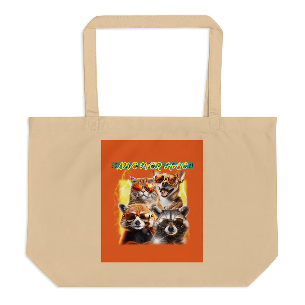 Funny Animals | Antisemitism | Large Organic Tote Bag Jouparty