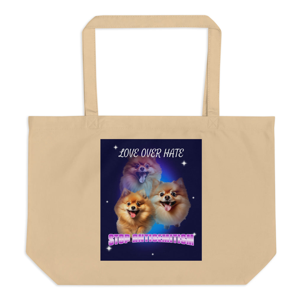 Funny Animals | Antisemitism | Large Organic Tote Bag Jouparty