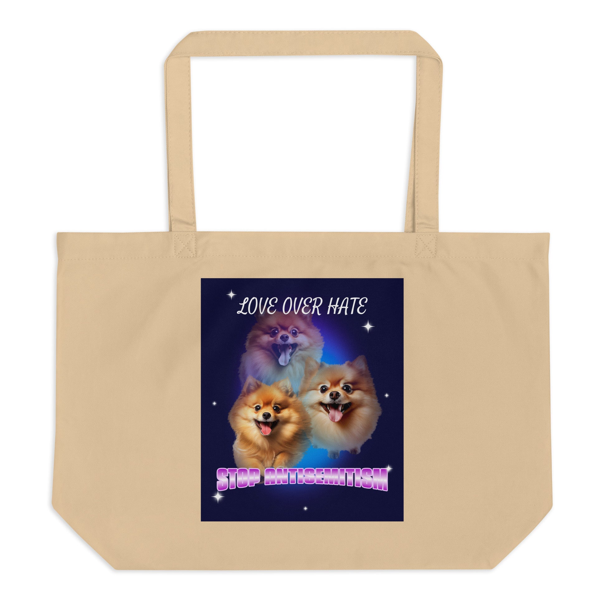 Funny Animals | Antisemitism | Large Organic Tote Bag Jouparty