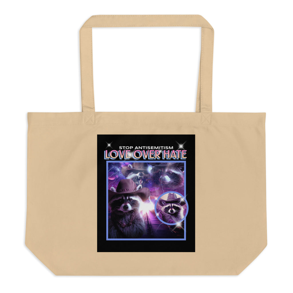 Funny Animals | Antisemitism | Large Organic Tote Bag Jouparty