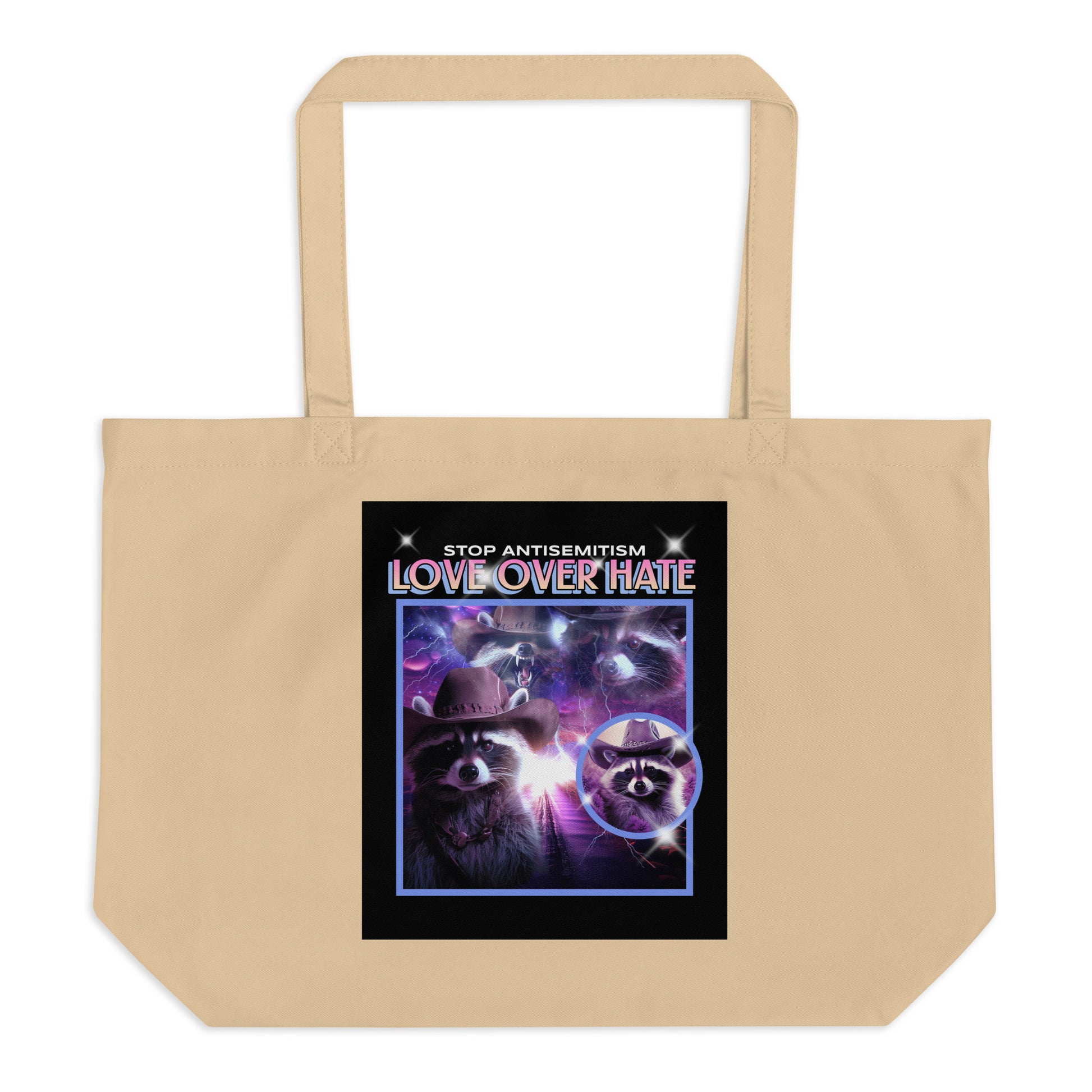 Funny Animals | Antisemitism | Large Organic Tote Bag Jouparty