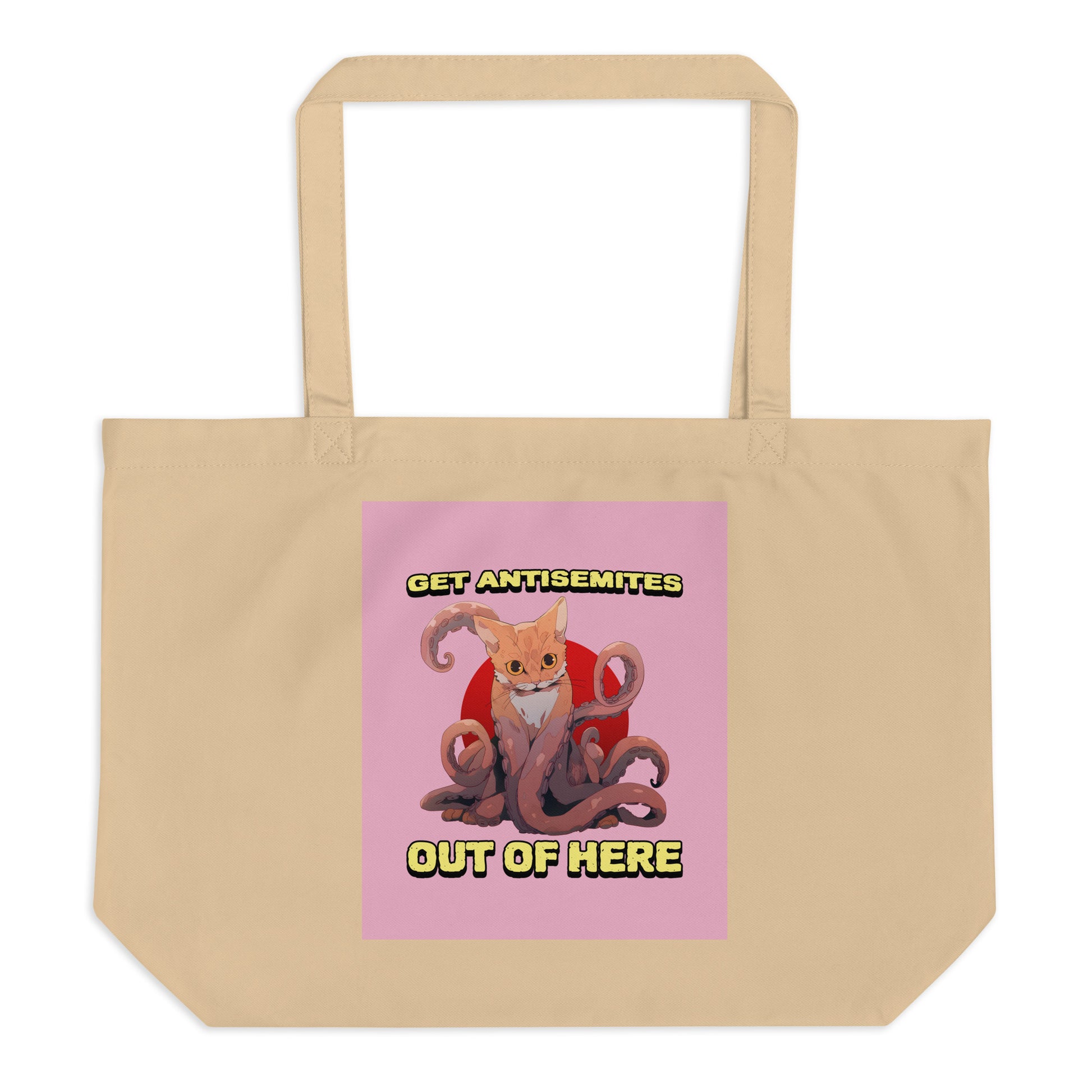 Get Alien Out | Pink Edition | Large Organic Tote Bag Jouparty