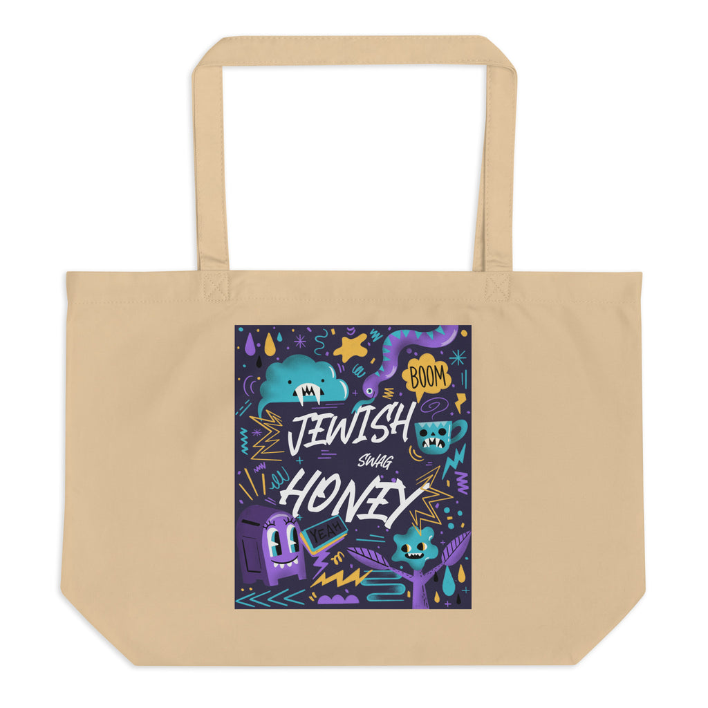 All In For Jews | Large Organic Tote Bag Jouparty