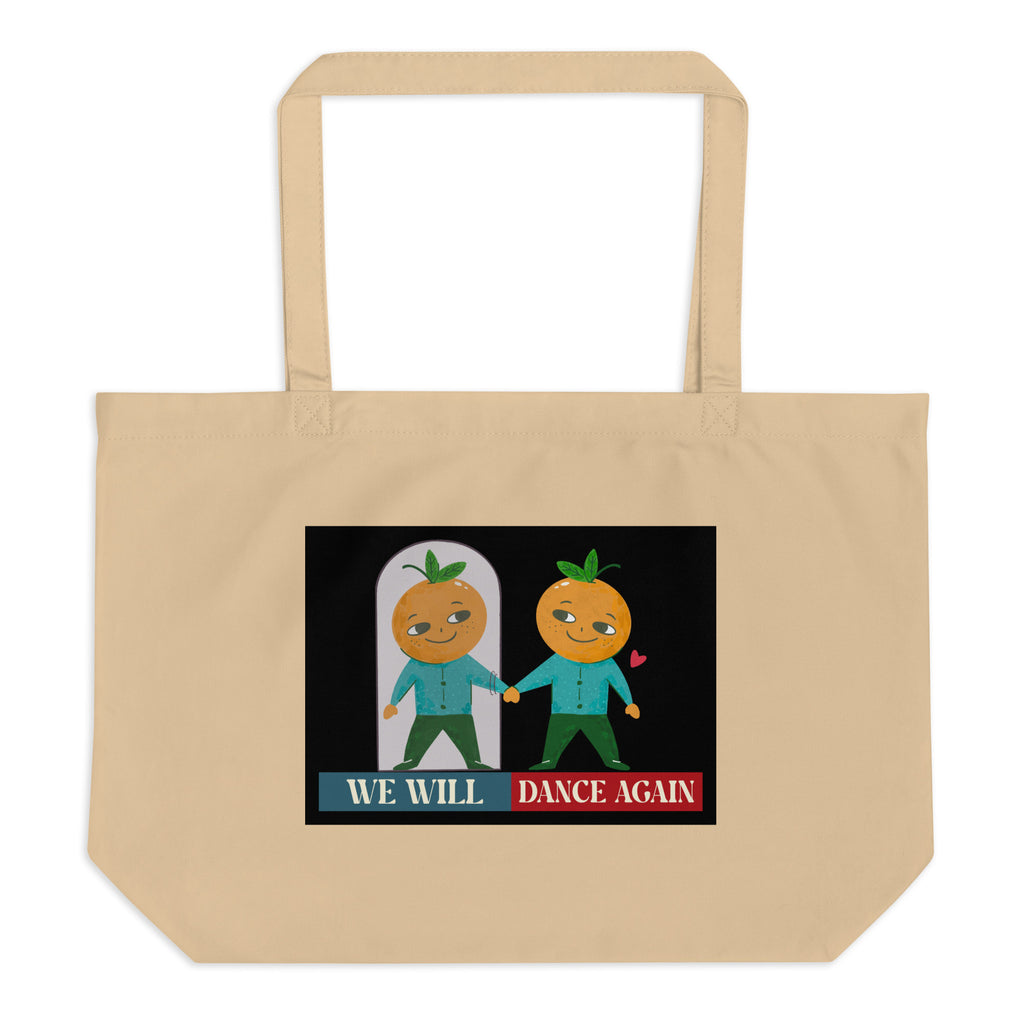 We Will Dance Again | Retro Edition | Large Organic Tote Bag Jouparty