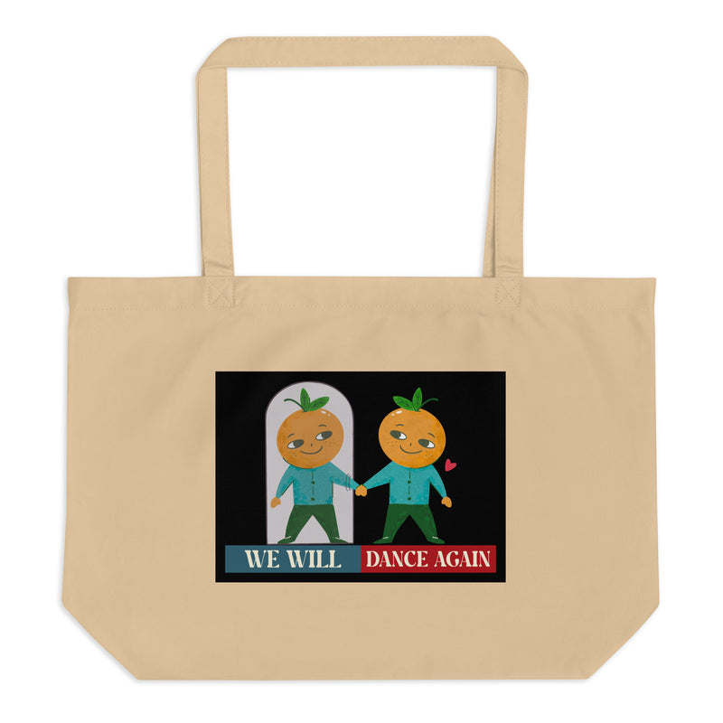 We Will Dance Again | Retro Edition | Large Organic Tote Bag