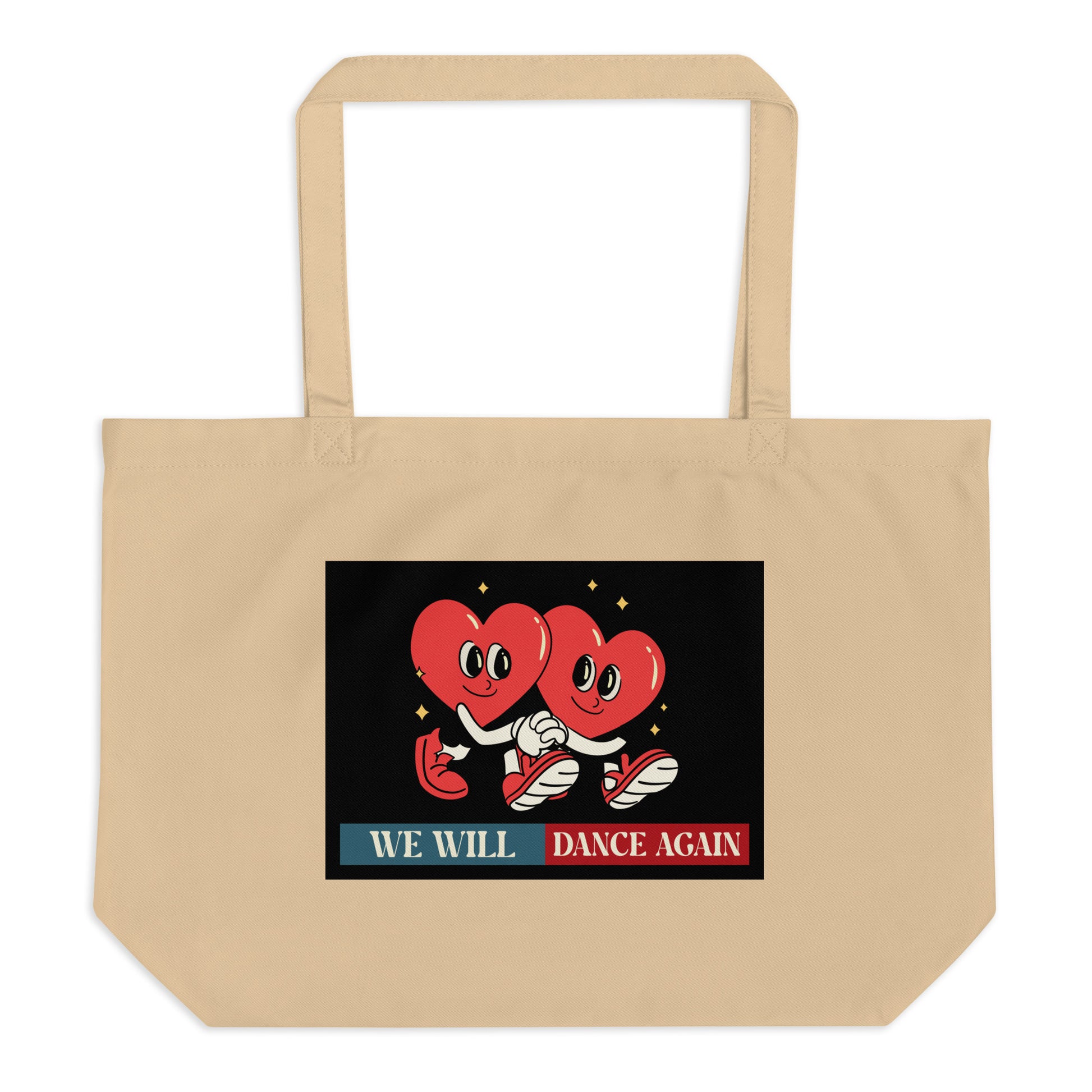 We Will Dance Again | Retro Edition | Large Organic Tote Bag