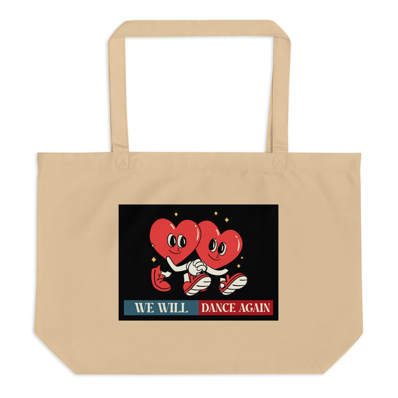We Will Dance Again | Retro Edition | Large Organic Tote Bag