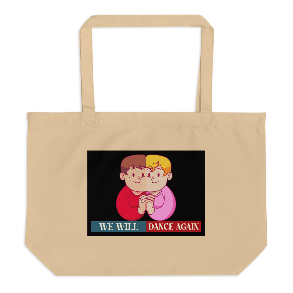 We Will Dance Again | Retro Edition | Large Organic Tote Bag Jouparty