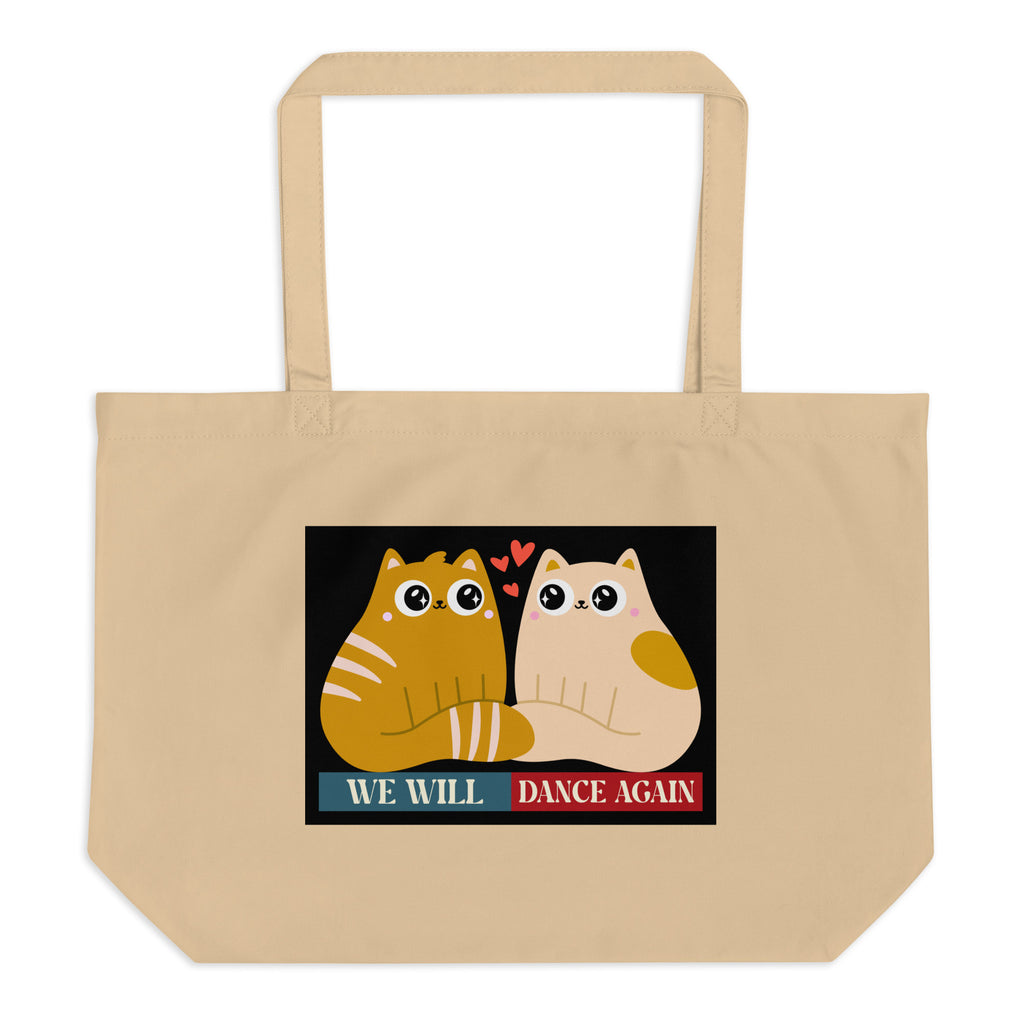 We Will Dance Again | Retro Edition | Large Organic Tote Bag Jouparty