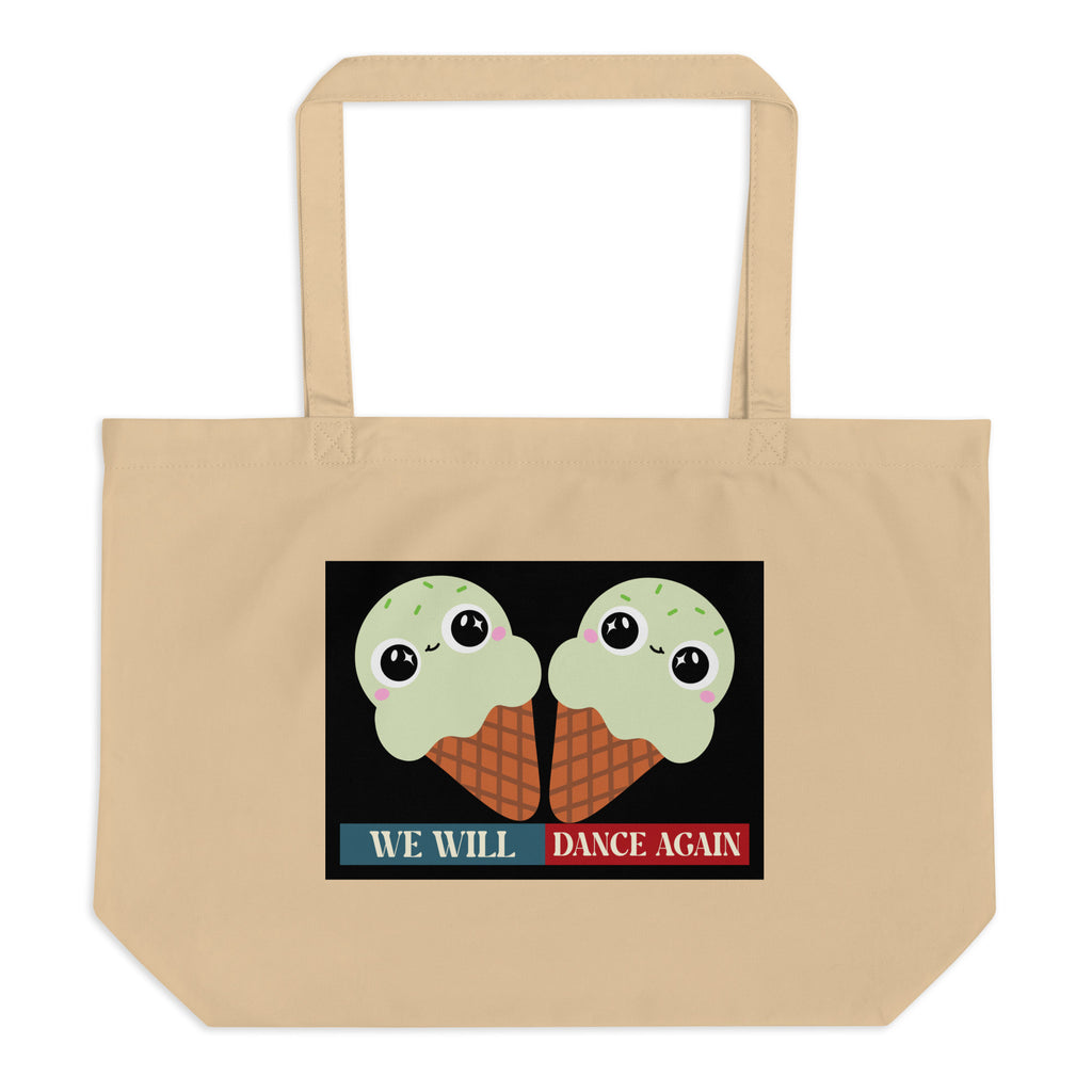 We Will Dance Again | Retro Edition | Large Organic Tote Bag Jouparty