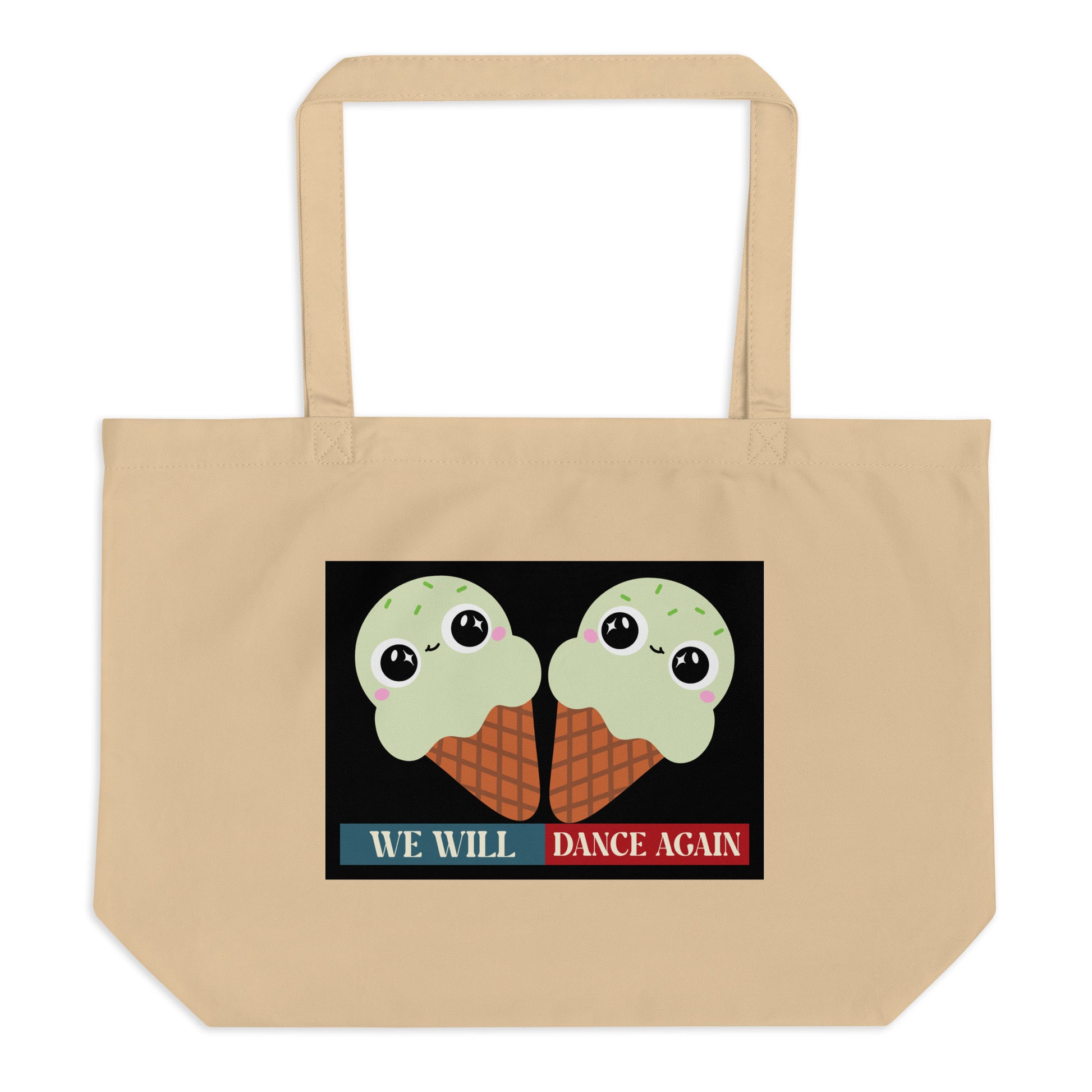 We Will Dance Again | Retro Edition | Large Organic Tote Bag Jouparty