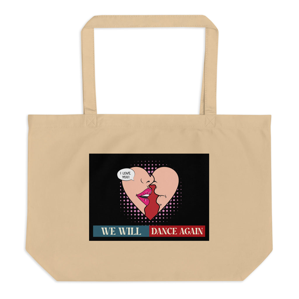 We Will Dance Again | Retro Edition | Large Organic Tote Bag Jouparty