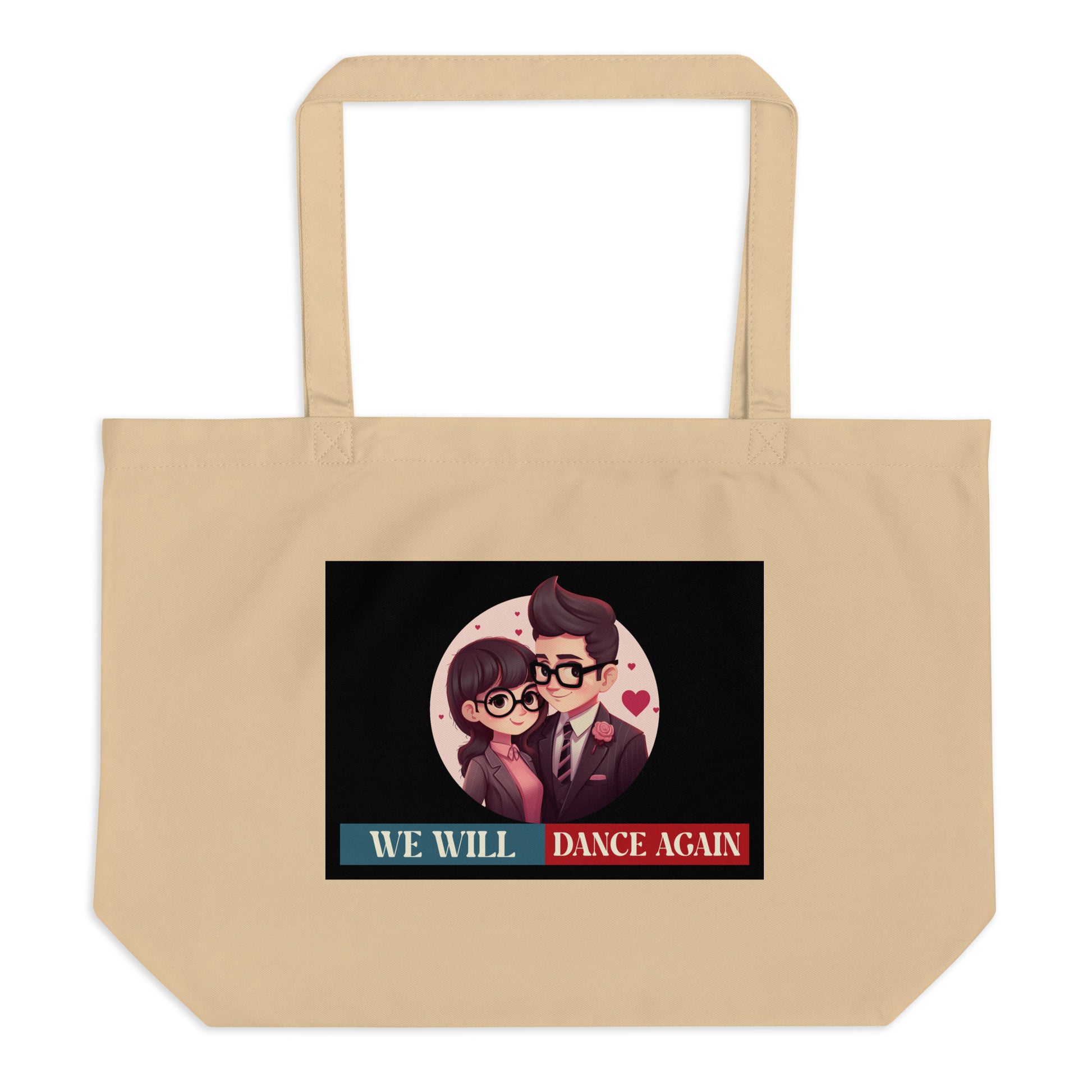 We Will Dance Again | Retro Edition | Large Organic Tote Bag Jouparty