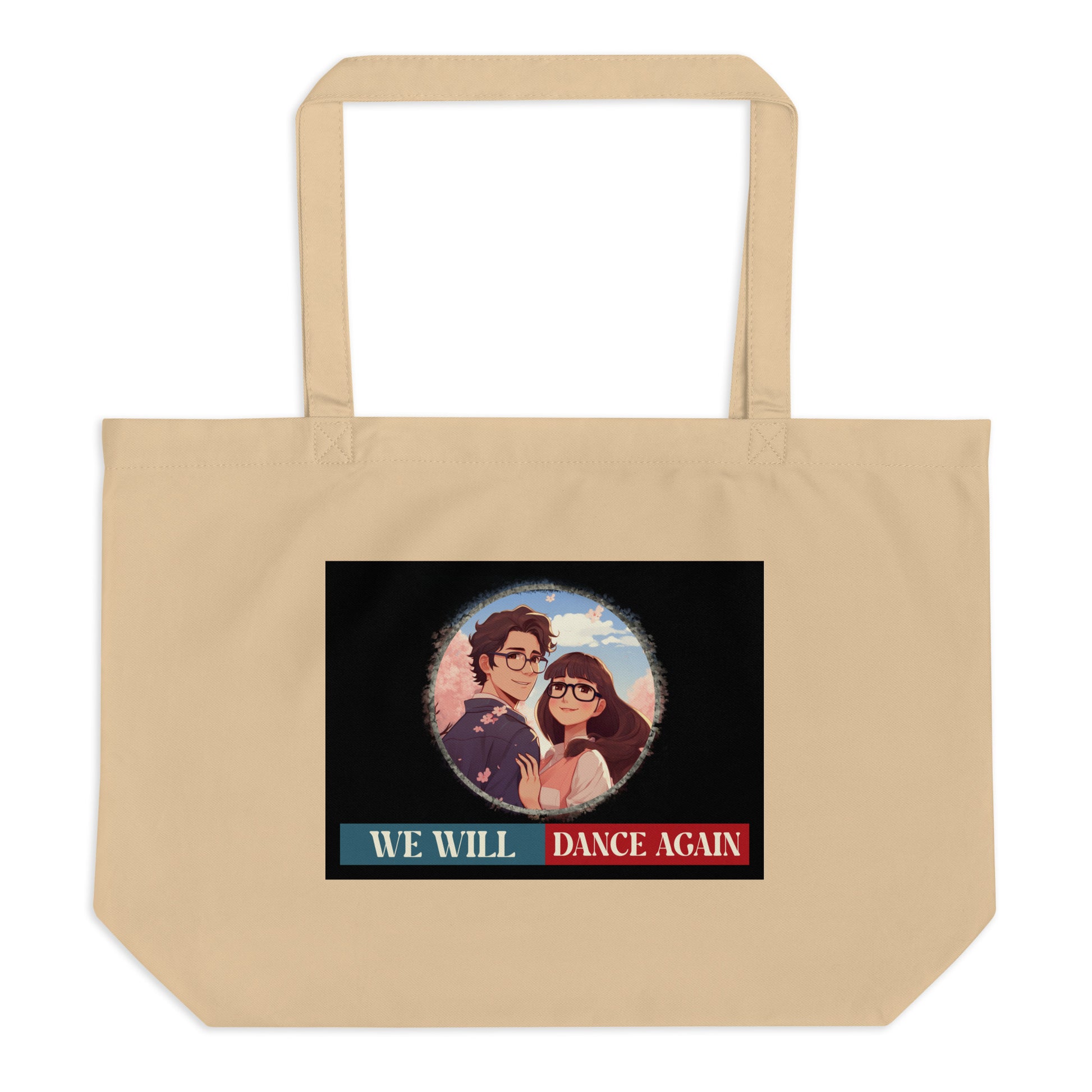 We Will Dance Again | Retro Edition | Large Organic Tote Bag Jouparty