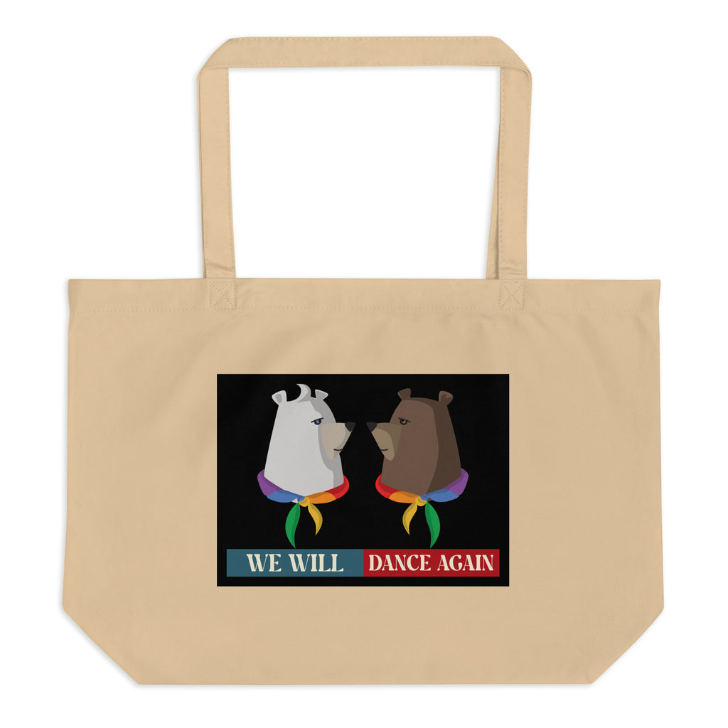 We Will Dance Again | Retro Edition | Large Organic Tote Bag Jouparty