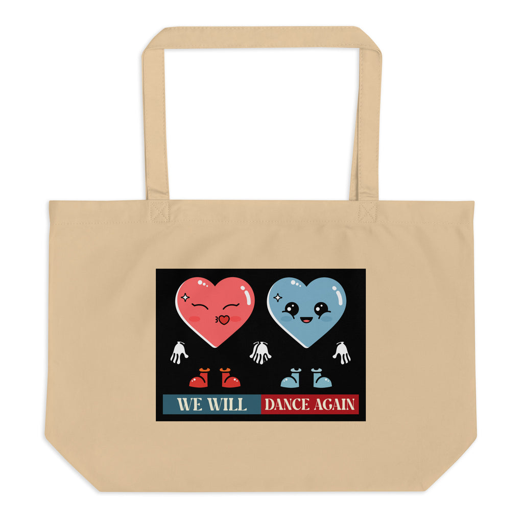 We Will Dance Again | Retro Edition | Large Organic Tote Bag Jouparty