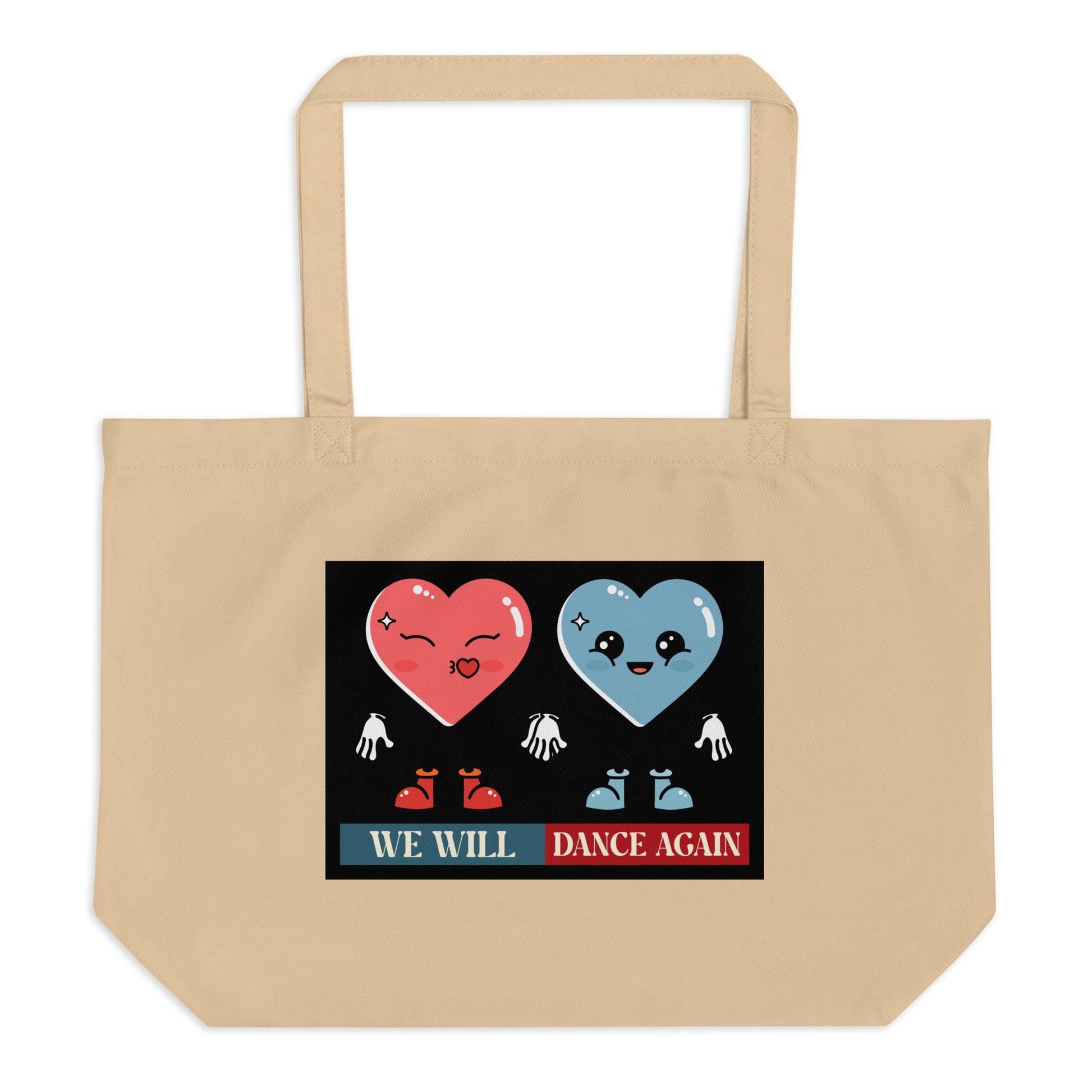 We Will Dance Again | Retro Edition | Large Organic Tote Bag Jouparty
