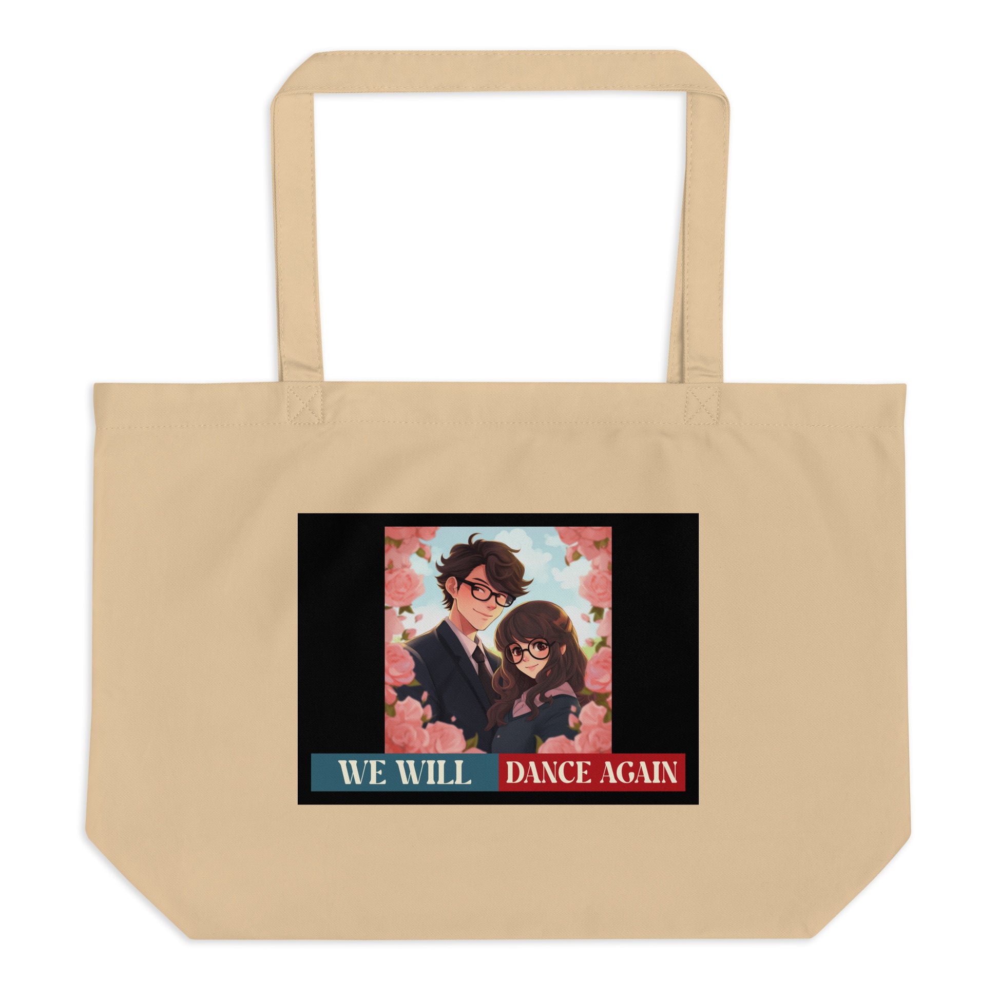 We Will Dance Again | Retro Edition | Large Organic Tote Bag Jouparty