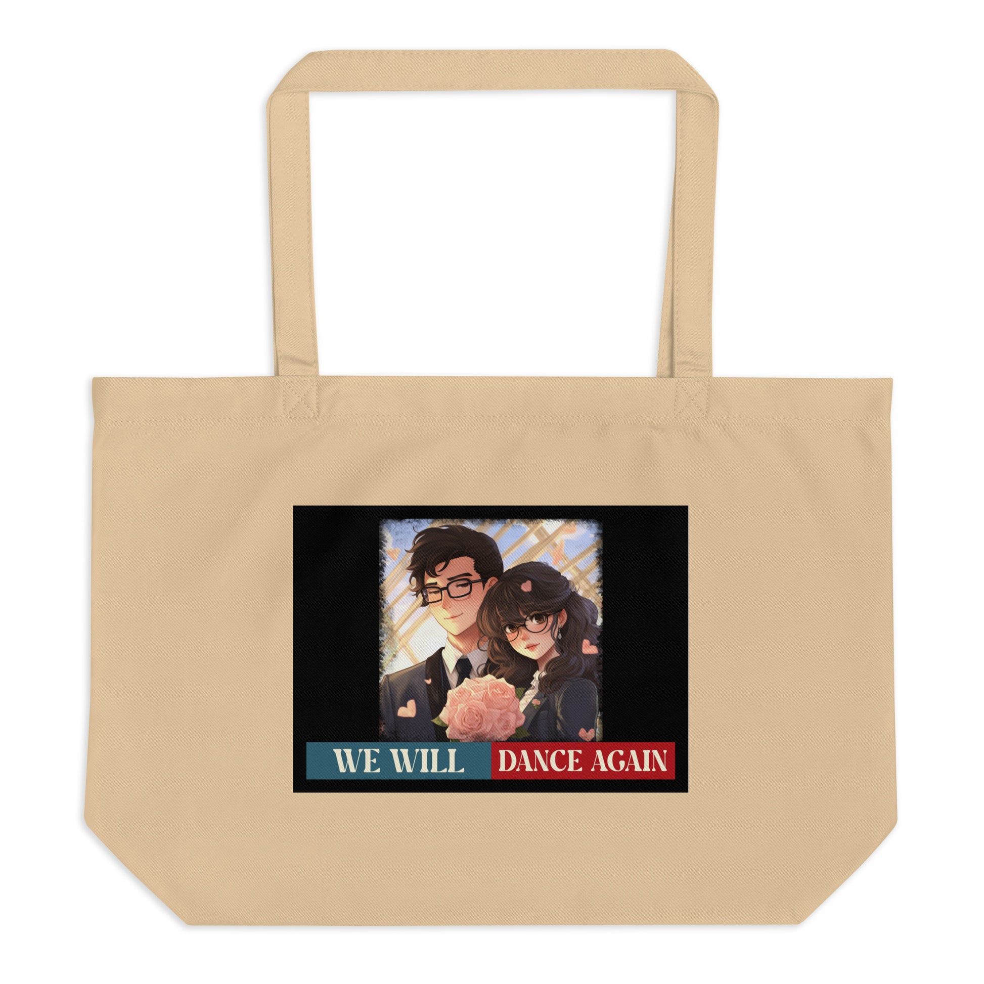 We Will Dance Again | Retro Edition | Large Organic Tote Bag Jouparty