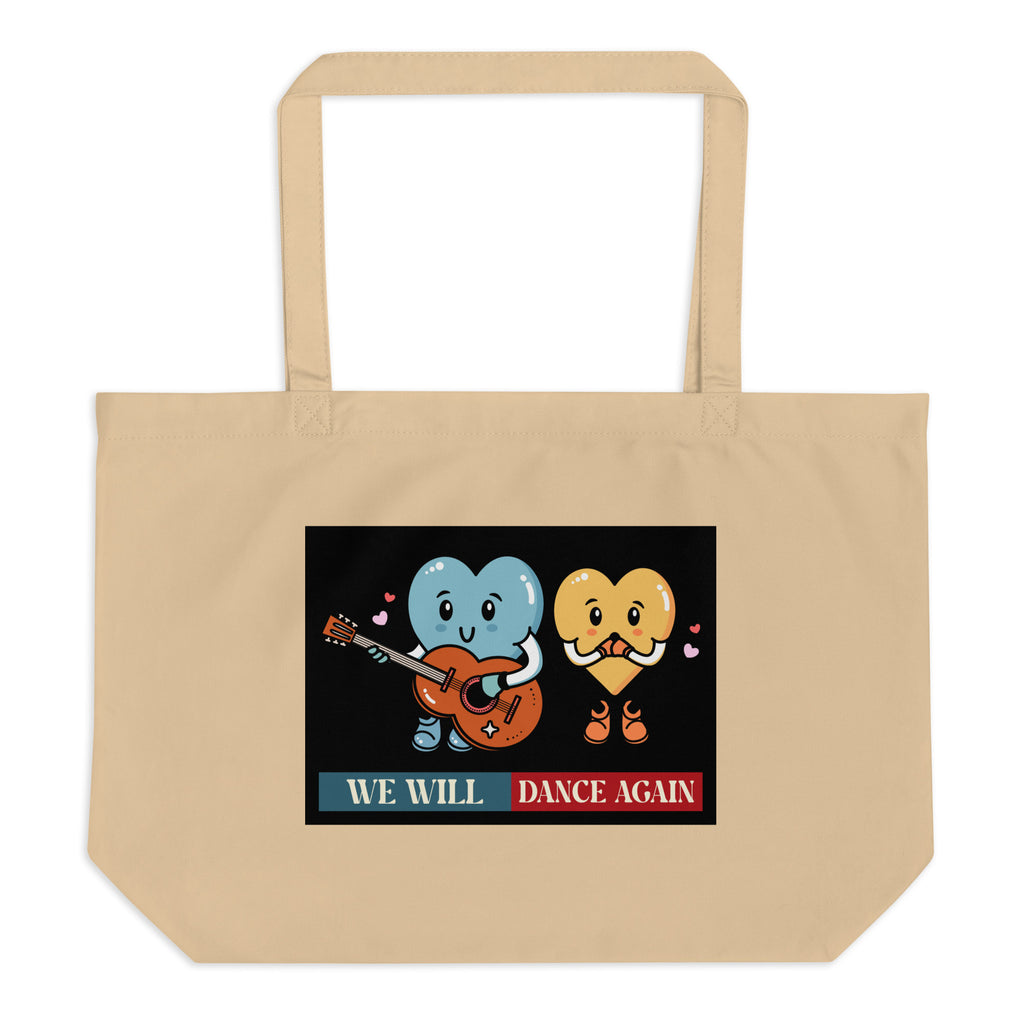 We Will Dance Again | Retro Edition | Large Organic Tote Bag