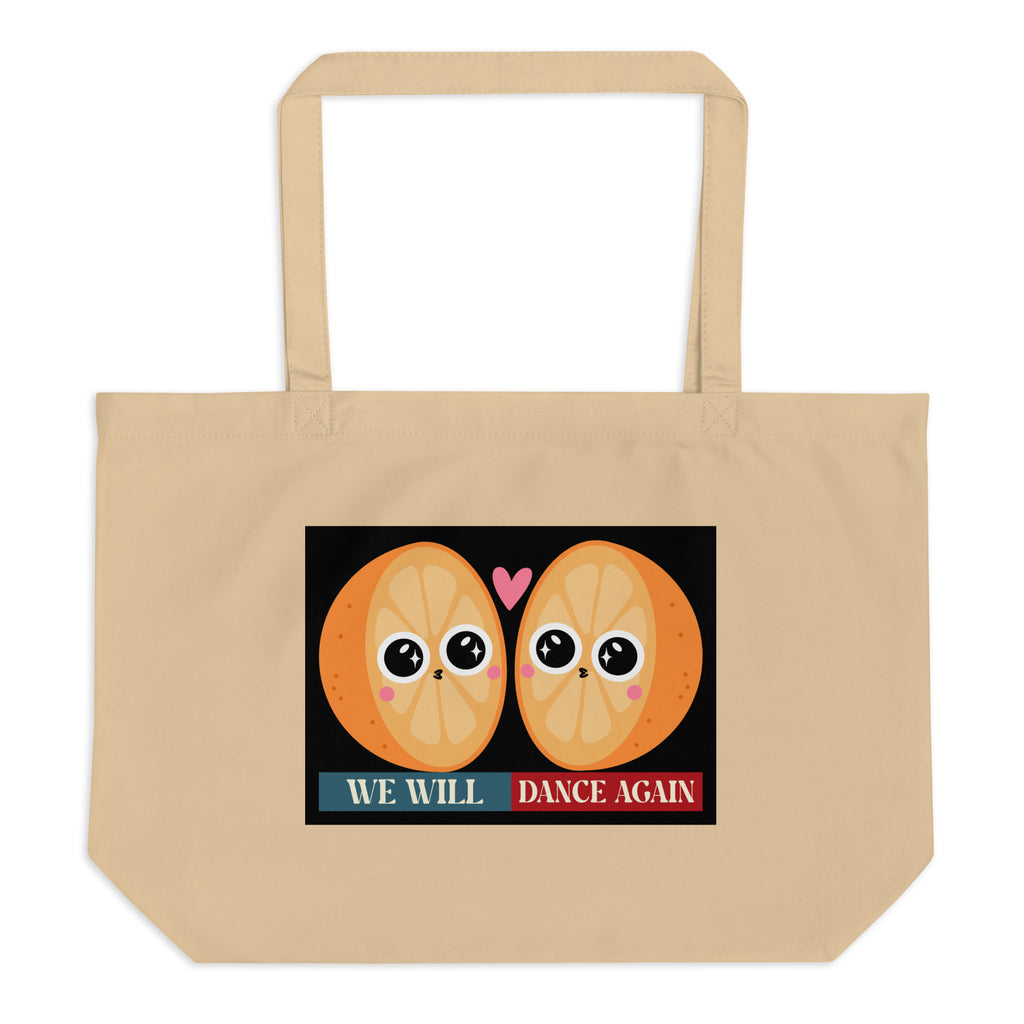 We Will Dance Again | Retro Edition | Large Organic Tote Bag Jouparty