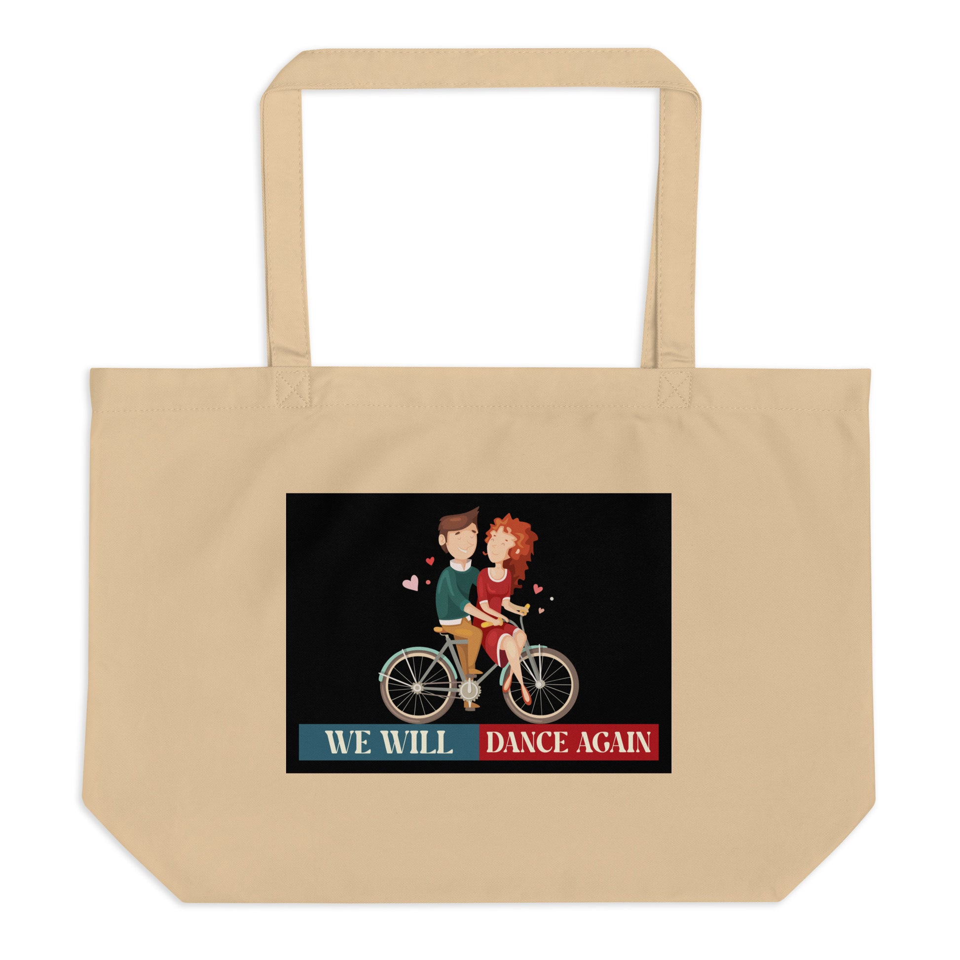 We Will Dance Again | Retro Edition | Large Organic Tote Bag Jouparty
