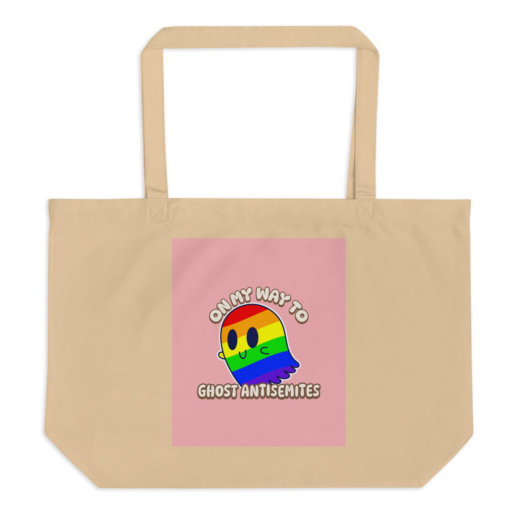 Ghost Antisemites | Large Organic Tote Bag Jouparty