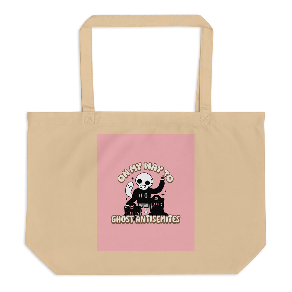 Ghost Antisemites | Large Organic Tote Bag Jouparty