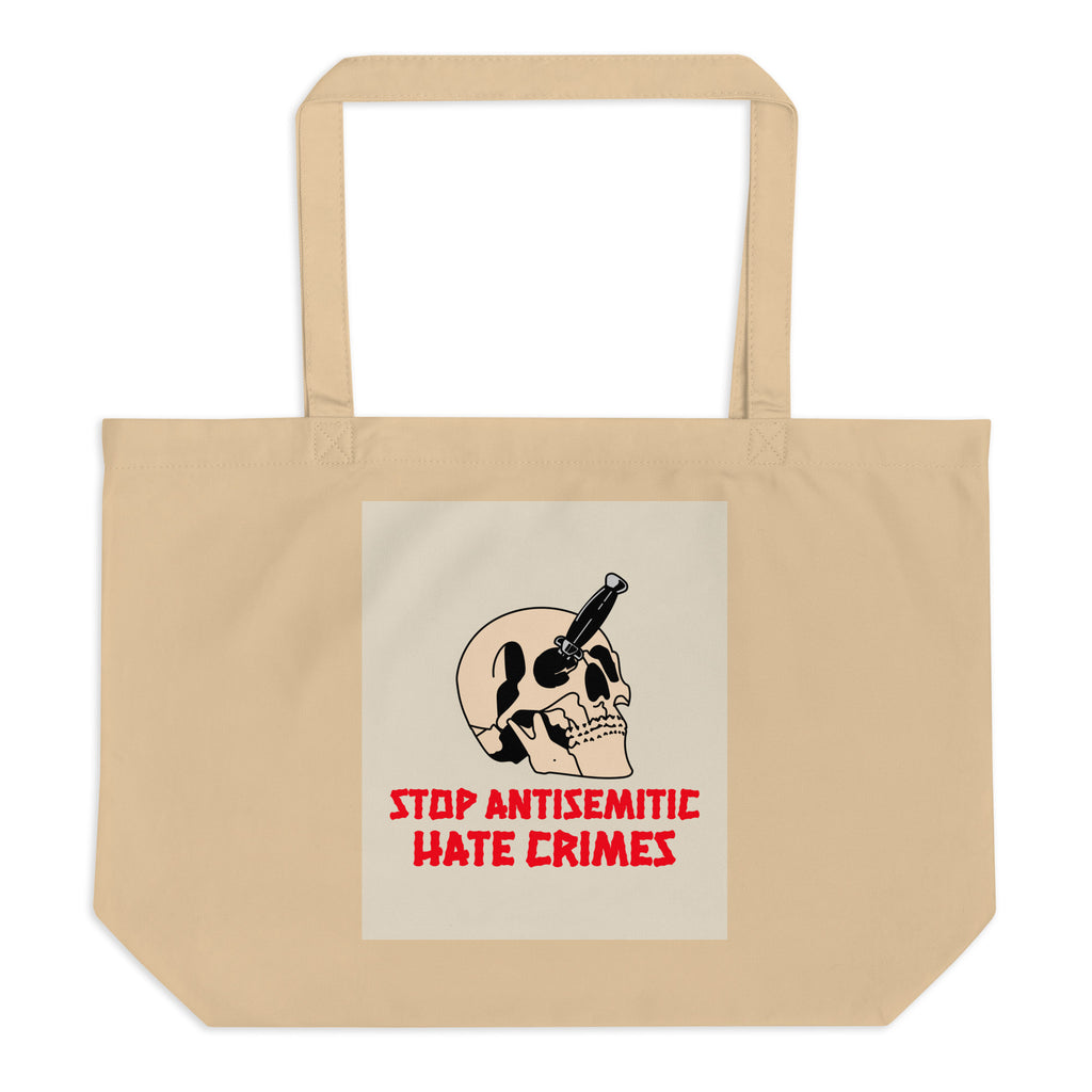 Antisemitic Hate Crimes | Large Organic Tote Bag Jouparty